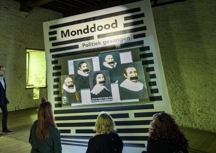 Entrance Monddood exhibition at Loevestein Castle